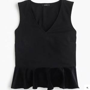 ⭐️ Sale! J. Crew velvet peplum top